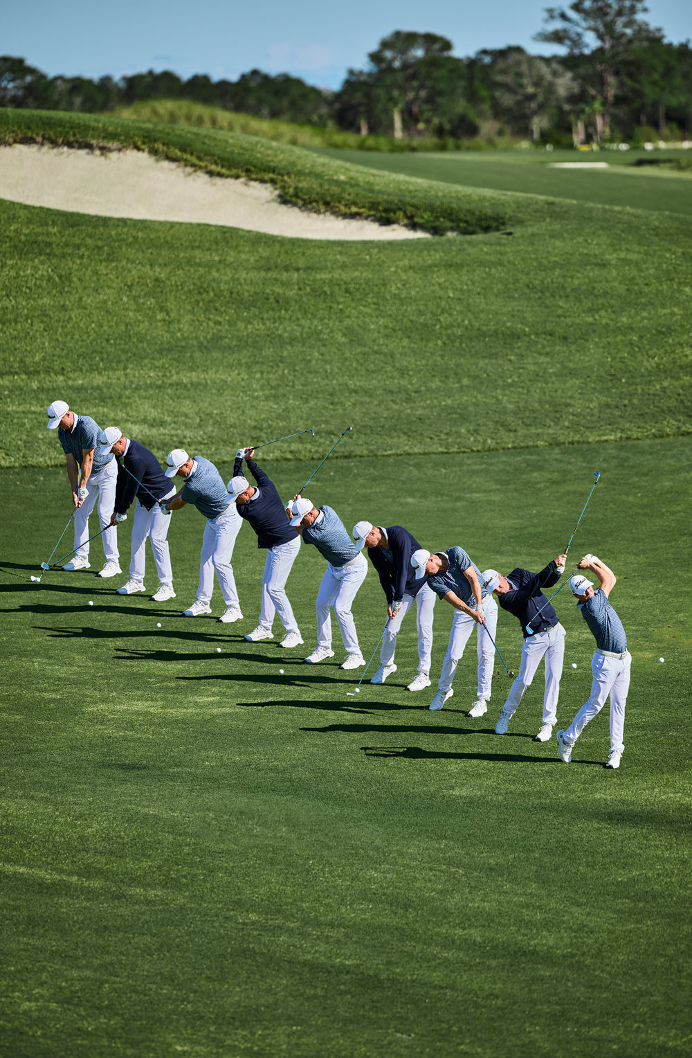 progression of a golf swing